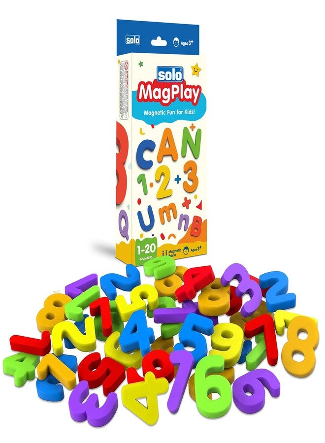 SOLO MagPlay Magnetic Alphabet Numbers 1 to 20 for Kids (Age 3+) | Non-Toxic EVA Foam Build with Strong Magnetic Back | Soft Touch Rounded Edges | Perfect for Alphabet Learning & Spelling Games - Image 1