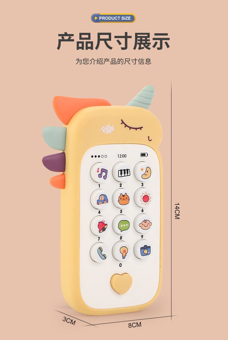 Baby toy phones with music and sound, sleep phone toys with bite devices, children's analog phones, early childhood education toys, children's gifts - Image 4