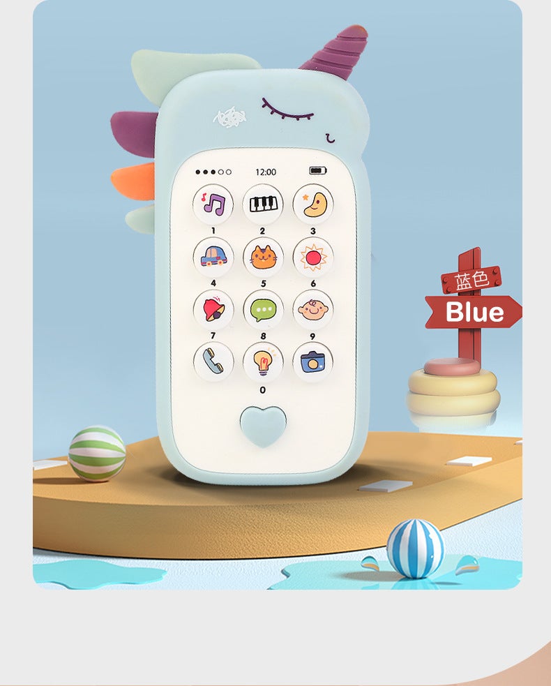 Baby toy phones with music and sound, sleep phone toys with bite devices, children's analog phones, early childhood education toys, children's gifts - Image 2