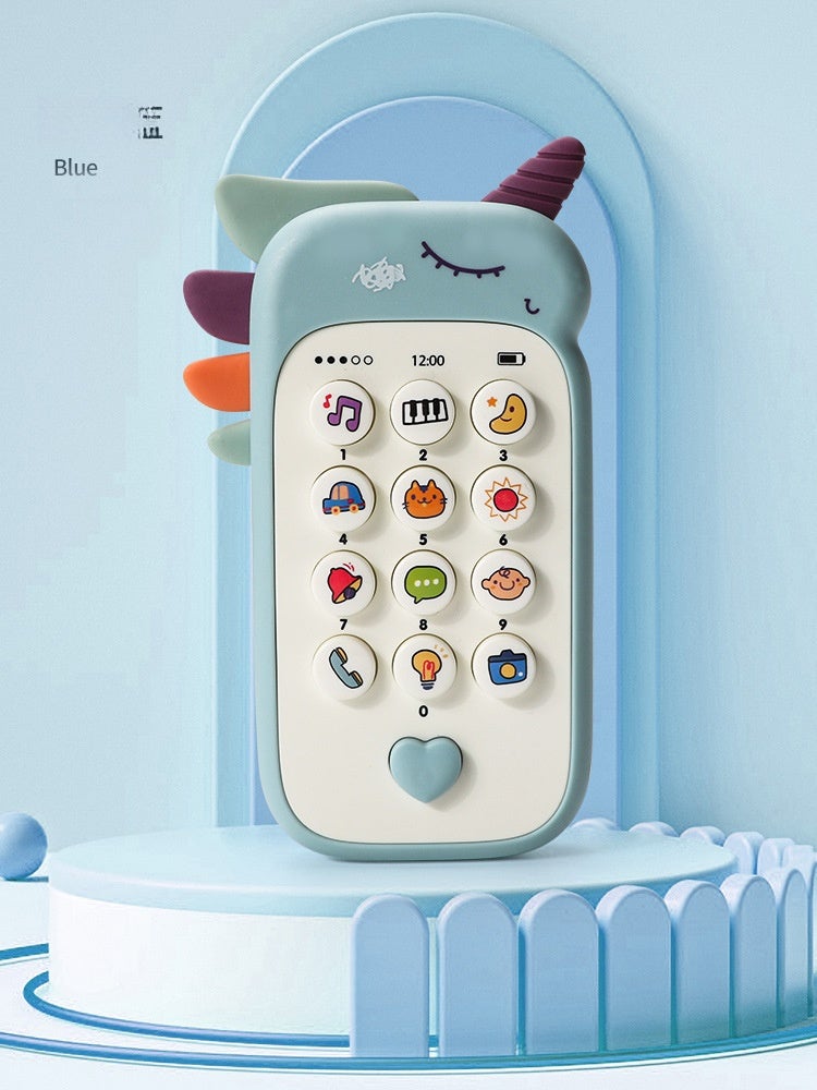 Baby toy phones with music and sound, sleep phone toys with bite devices, children's analog phones, early childhood education toys, children's gifts - Image 1