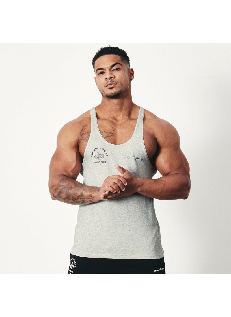 Generic - Vq Muscle Fitness Brothers Summer New Fitness Vest Mens Tops Outdoor Running Leisure Sports Sleeveless Bx79 white - Image 1
