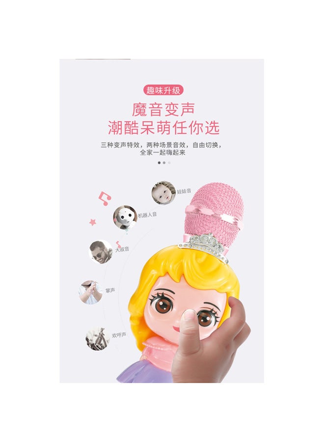 ميكروفون كاريوكي لاسلكي ساخن - ميكروفون بلوتوث للأطفال، لعبة كرتونية للمنزل، ميكروفون صوتي متكامل، كنز الكاريوكي - Image 4