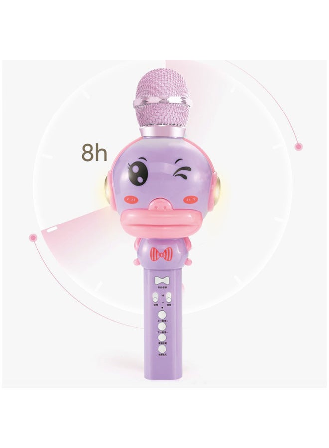 ميكروفون كاريوكي لاسلكي ساخن - ميكروفون بلوتوث للأطفال، لعبة كرتونية للمنزل، ميكروفون صوتي متكامل، كنز الكاريوكي - Image 3