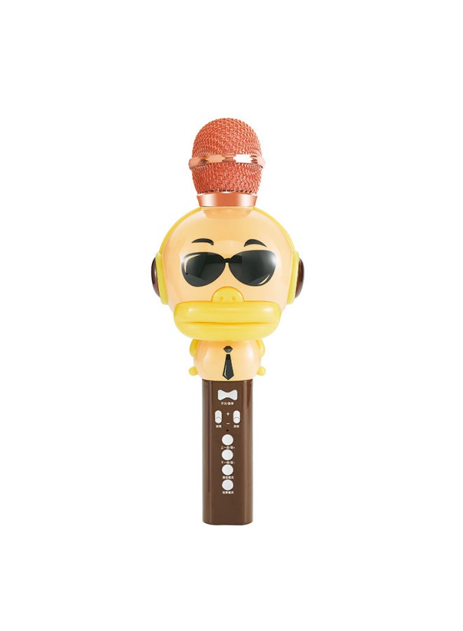 ميكروفون كاريوكي لاسلكي ساخن - ميكروفون بلوتوث للأطفال، لعبة كرتونية للمنزل، ميكروفون صوتي متكامل، كنز الكاريوكي - Image 1