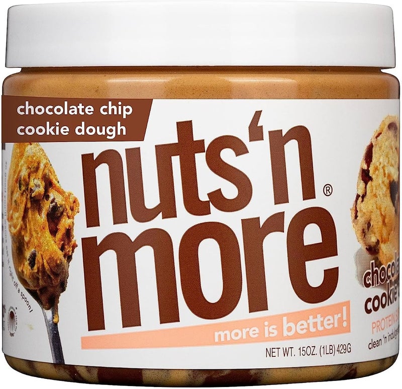 nuts'n more زبدة الفول السوداني بنكهة عجينة بسكويت الشوكولاتة من ناتس 'إن مور - بروتين عالي، خالية من الجلوتين، منخفضة الكربوهيدرات، 15 أونصة - Image 4