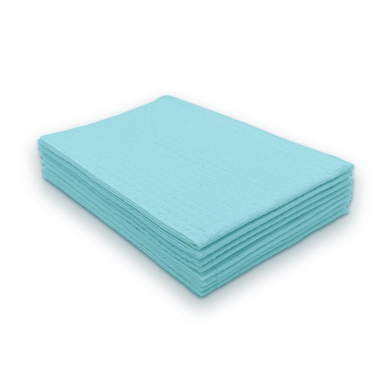 TIDI 1083 Avalon Dental Bib Blue 4 Layers 13 W x 18 L Pack of 500  Disposable Dental Bibs  Embossed  3Ply Tissue  Poly Back To Help Prevent LeakThrough  Nail Towels  Tattoo Bibs - Image 1