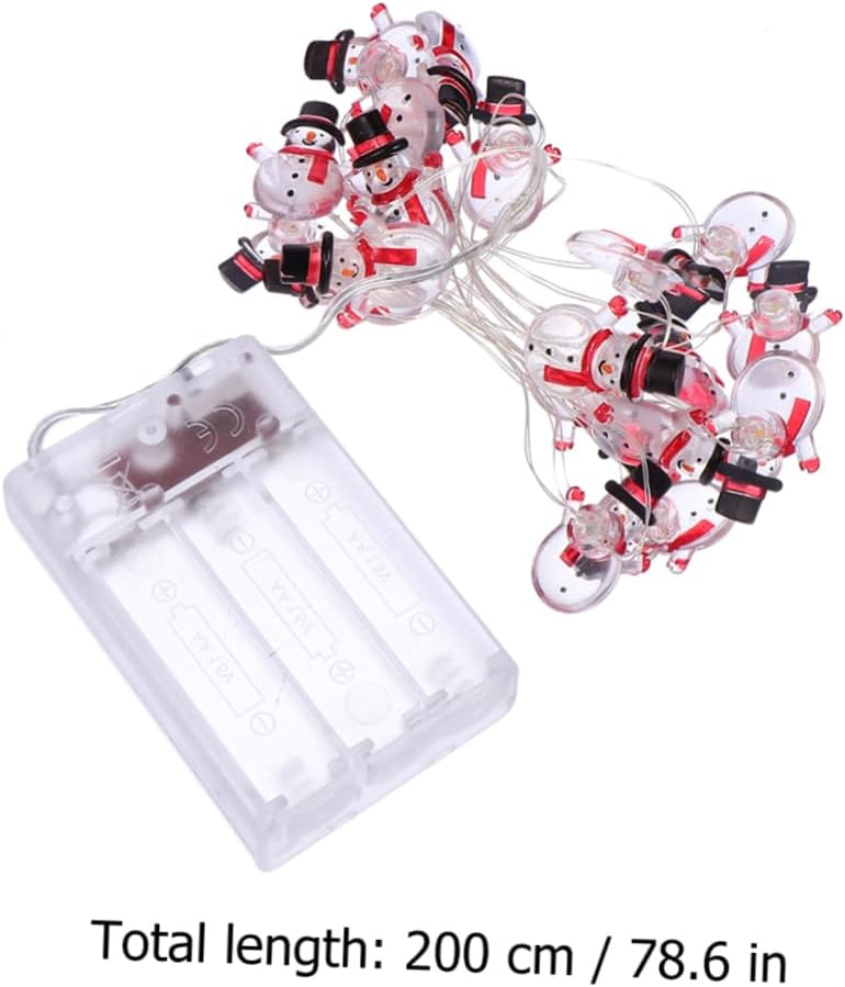 Christmas Snowman LED Copper Wire String Lights Flashing Function Indoor Outdoor Holiday Decoration - Image 3