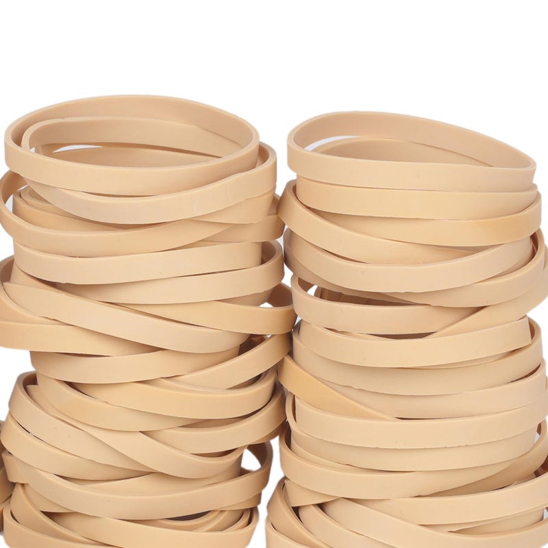 Foshine Rubber Bands Size #64, Elastic Band Beige 0.5bl about 110Pcs Wide Rubber Band For Office Home Supplies(3 1/2" x 1/16") - Image 2