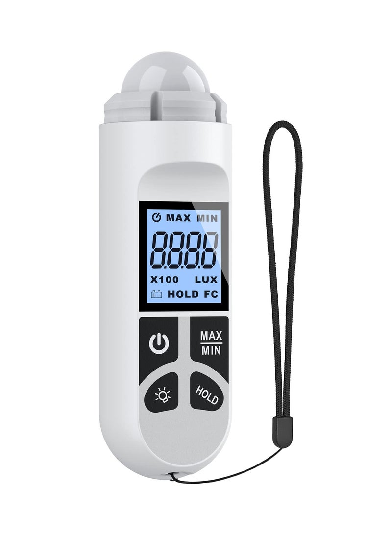 SYOSI Light Meter, Handheld Photometer, Support Max/Min Modes Light Meter Range up to 200,000 Lux Luxmeter Handheld Digital Lux Meter Brightness Measuremen Instrument with LCD Characters Display - Image 1