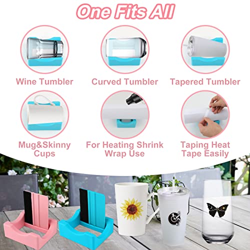 GUBCUB Silicone Cup Cradle for Tumblers,2 Pack Tumbler Holder for Crafts with Built-in Slot and Felt Edge Squeegee,Small Cup Cradle Use to Apply Vinyl Decals,Anti-Skidding Tumbler Stand Cup Holder - Image 5