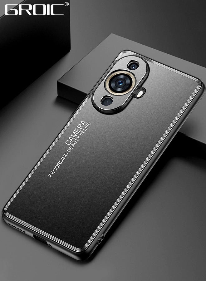 GROIC For Huawei Nova 11 Pro Phone Case, Metal Silicone All Inclusive Phone Cover, Drop Shock Resistant Scratch Resistant Phone Shell, Support Wireless Charging Protective Case 6.78'' - Image 1