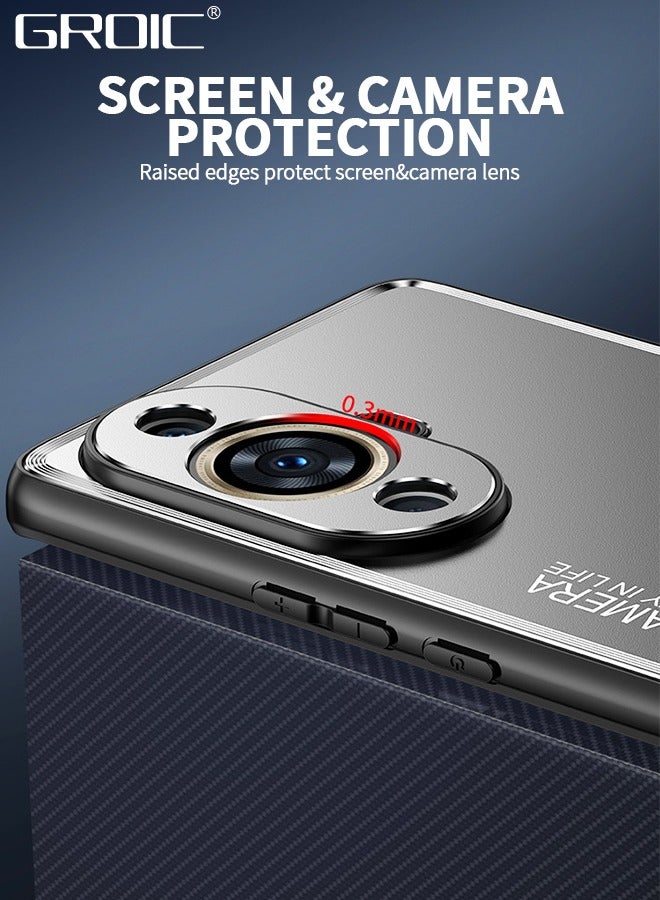 GROIC For Huawei Nova 11 Pro Phone Case, Metal Silicone All Inclusive Phone Cover, Drop Shock Resistant Scratch Resistant Phone Shell, Support Wireless Charging Protective Case 6.78'' - Image 5