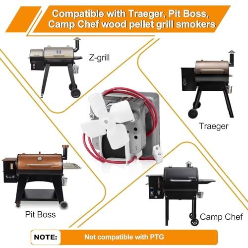 COMVIEE Upgraded 2.0RPM Auger Motor Replacement Parts Compatible with Traeger, Pit Boss, Camp Chef Wood Pellet Grills Smokers, AC120V 60Hz 2 Pole Universal Feeding Gear - Image 5