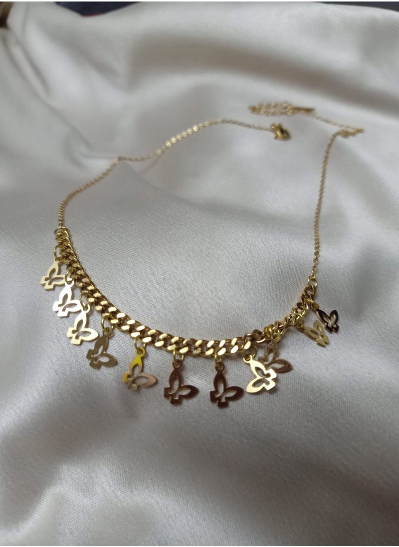Luxuria - 18K Gold Plated Simple Cute Butterfly Shape Necklace for Women Girls - Image 1