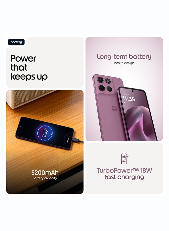 موتورولا G17 Dual SIM 4G  PANTONE Bordeaux 4GB RAM  256GB - Middle East Version - Image 4
