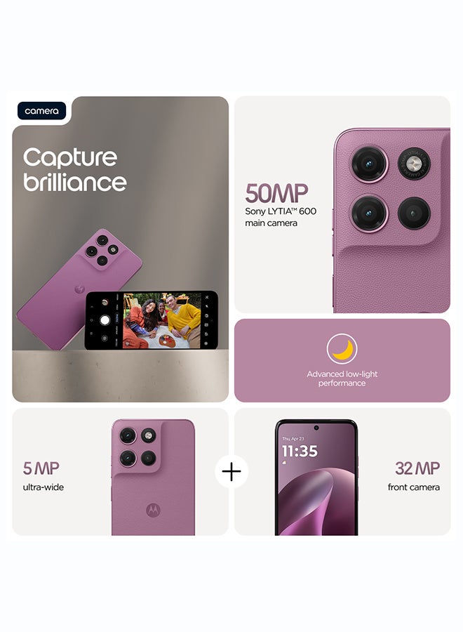موتورولا G17 Dual SIM 4G  PANTONE Bordeaux 4GB RAM  256GB - Middle East Version - Image 2