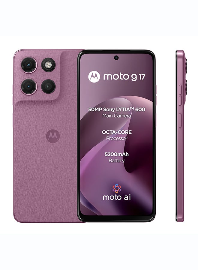 موتورولا G17 Dual SIM 4G  PANTONE Bordeaux 4GB RAM  256GB - Middle East Version - Image 1