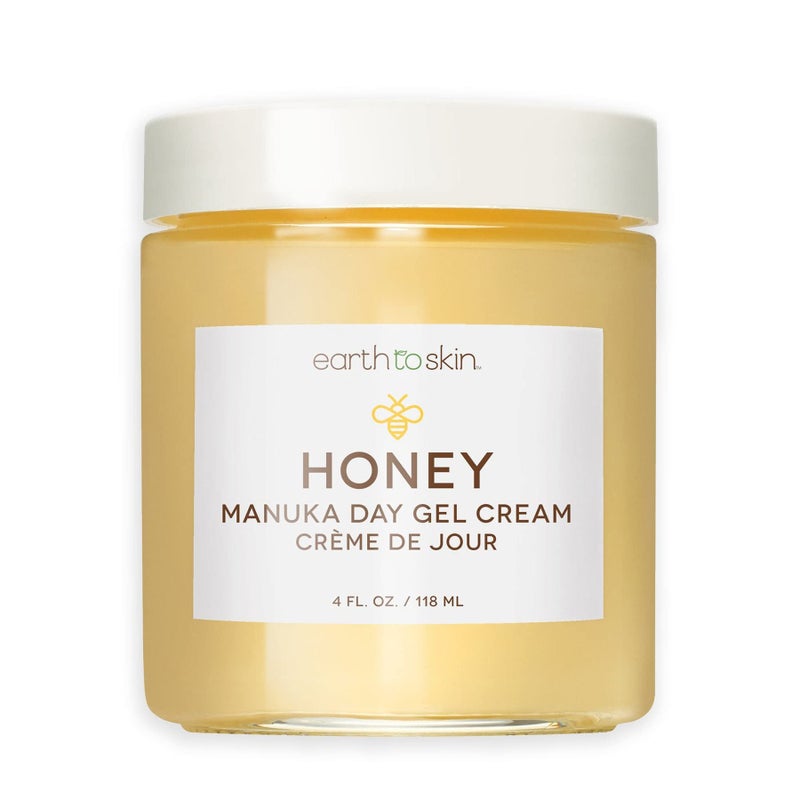 Earth To Skin Honey Manuka Day Gel Cream  Lightweight Face Moisturizer with Hyaluronic Acid  Vitamin E  40 fl oz
