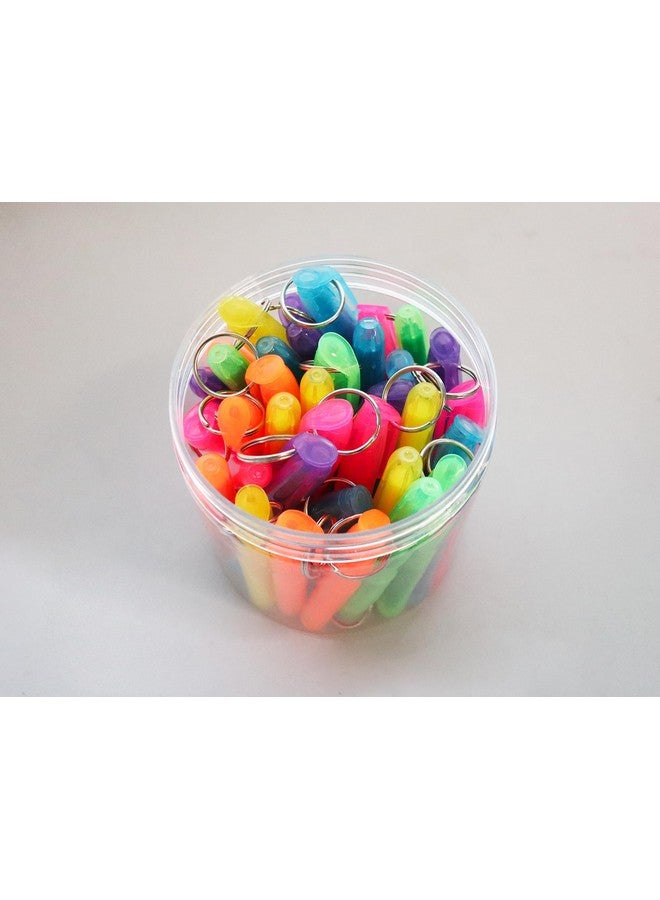 SKKSTATIONERY 36-Pcs Mini Highlighters With Key Ring, Colored Quick Dry Highlighter Markers Chisel Tip Bright Assorted Colors Highlighter Pens 3.5'' - Image 3
