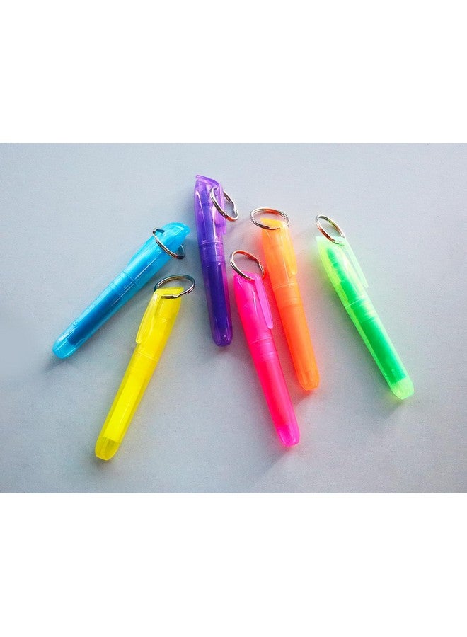 SKKSTATIONERY 36-Pcs Mini Highlighters With Key Ring, Colored Quick Dry Highlighter Markers Chisel Tip Bright Assorted Colors Highlighter Pens 3.5'' - Image 5