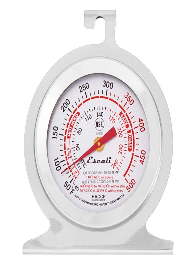 Escali AHO1 Durable Stainless Steel Oven Thermometer, Oven Safe with Stand or Hang, HACCP Guidelines, and NSF Certified Silver - Image 3
