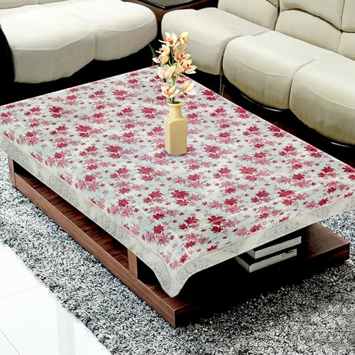 KANUSHI Industries® 100% Waterpoof & Dustproof Plastic Center Table Cover for 4 Seater(32 * 56-inch)(T-COVER-NW-NEW-22) - Image 1