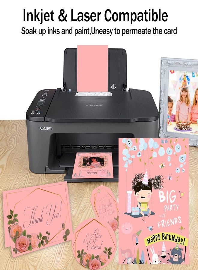 Goefun 100 Sheets Pink Cardstock 8.5 x 11 65lb Paper, Goefun Pink Card Stock Printer Paper for Arts & Crafts, Presentations, Stationary Printing - Image 4
