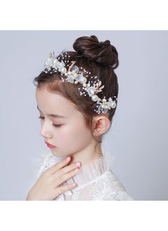 Ant Flower Girl Headpiece Pearl Headband, Princess Rhinestone Crystal Beads Headband Hair Band Accessory  - Image 4