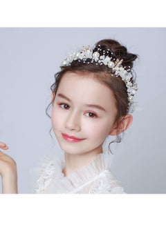 Ant Flower Girl Headpiece Pearl Headband, Princess Rhinestone Crystal Beads Headband Hair Band Accessory  - Image 3