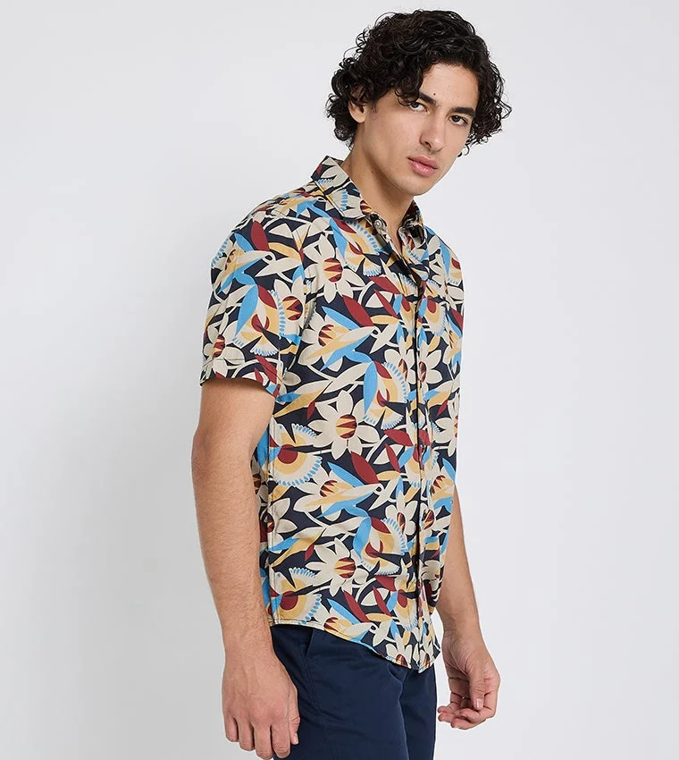 Ben Sherman  Ben Sherman Men's Short Sleeve Floral Shirts for Men | Best Price UAE