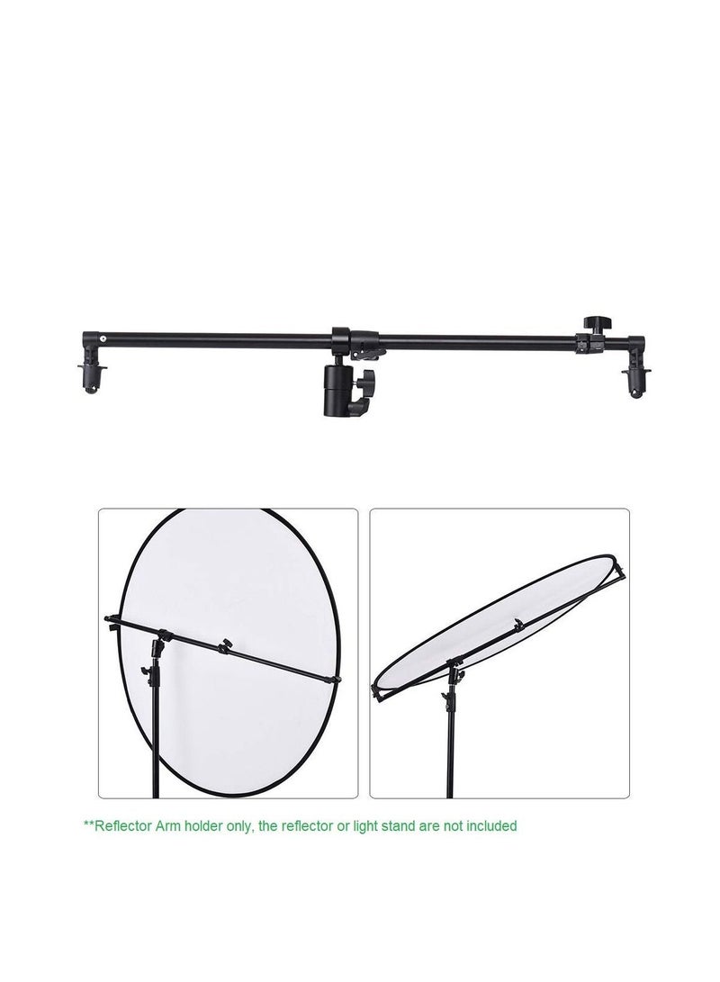 Telescopic 360 Degree Swivel Head and Arm Reflector Holder - Extendable Boom with Adjustable 0.66-1.2m for Portrait Photography - Image 2