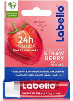 Labello Strawberry Shine Lip Balm, Moisturizing Lip Care 4.8g  - Image 1