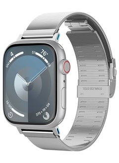Spigen Sleek Link Apple Watch Band for Apple Watch Ultra 2/1 49mm, Series 10 46mm, 9/8/7 45mm, SE2/SE/6/5/4 44mm, 3/2/1 42mm Adjustable Stainless Steel Band Strap - Silver  - Image 1