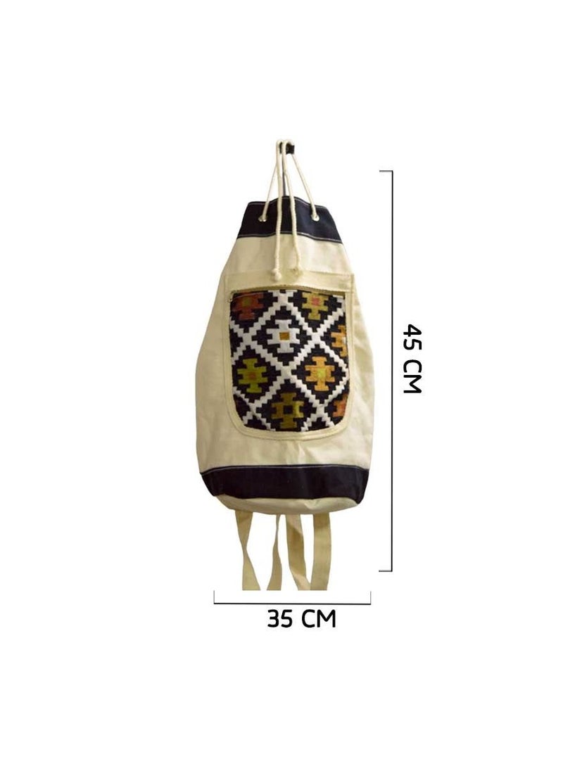 Backpack bags, black needle embroidery, handmade, 100% Egyptian cotton - pzsku/ZBCED0913557B89C045EBZ/45/_/1680259139/be5fd0b6-6c4f-49ea-8285-beda3f36254d