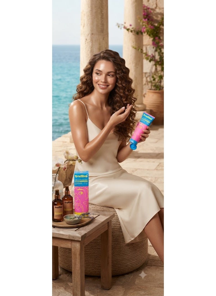 Truffles Go Curly Pink Curly Styling Gel with Marshmallow, Jojoba, and Aloe Vera for Strong Hold and All-Day Hydration – 250ml - Image 2