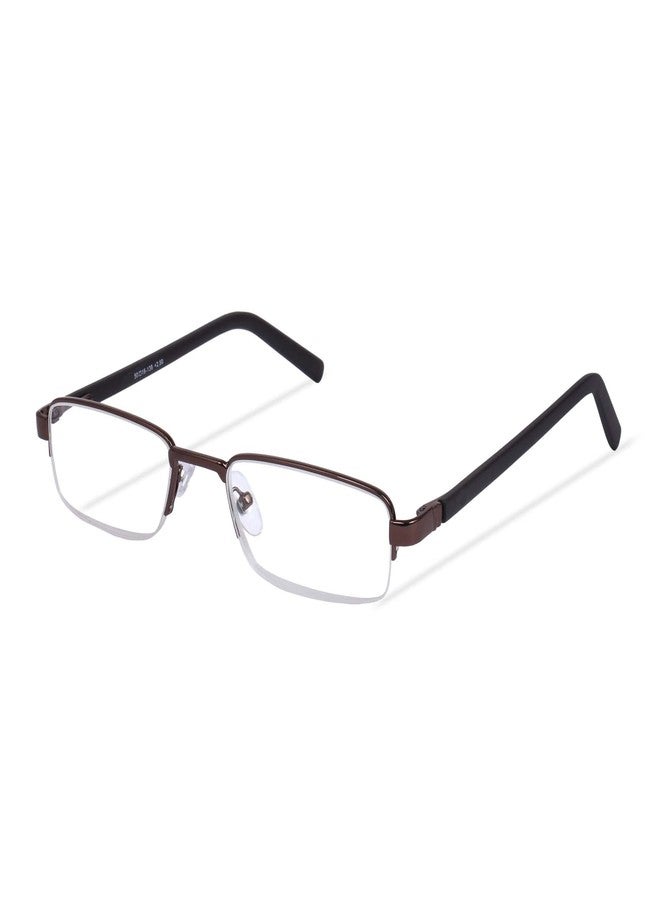 Freddy Half Rim Metal Reading Glasses For Men And Women (Brown, 2.00) - Image 2