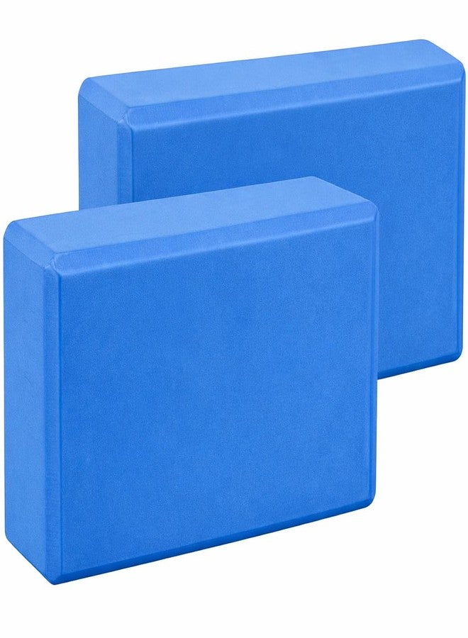 BURAKH 2Pcs Yoga Blocks - Anti-Slip Foam Gym Bricks for Pilates, Stretching & Fitness | Lightweight, Durable & Travel-Friendly Yoga Accessories for Exercise & Practice (Pair of blue, 23 x 15 x 7.5 cm) - Image 1