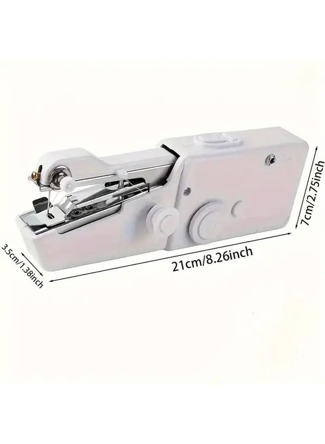 White Portable Mini Electric Handheld Sewing Machine Battery Powered for Mending Travel DIY - Image 5
