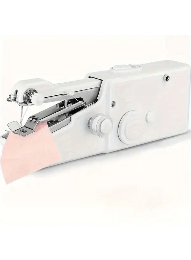 White Portable Mini Electric Handheld Sewing Machine Battery Powered for Mending Travel DIY - Image 3