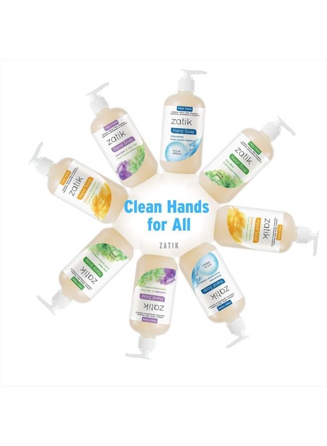 zatik Naturals Liquid Hand Soap Unscented Moisturizing Handwash - Pack of 6 - Image 3