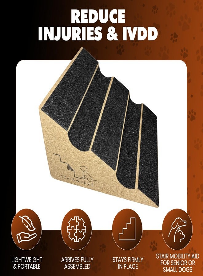 منحدر الدرج الأصلي StairWedge™ - ثبات مُحسّن جديد للدرجات! منحدر للكلاب الصغيرة - يناسب السلالم القياسية - منحدر درج على شكل إسفين للكلاب والحيوانات الأليفة - براءات اختراع متعددة قيد الانتظار (قطعة واحدة) - Image 3
