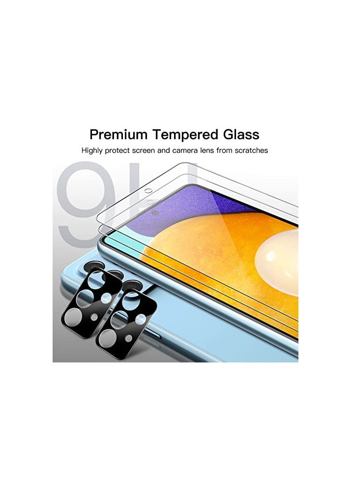 JETech Screen Protector for Samsung Galaxy A52 / A52 5G / A52s 5G with Camera Lens Protector, Tempered Glass Film, HD Clear, 2-Pack Each - Image 3