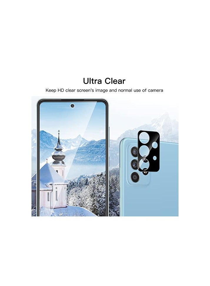 JETech Screen Protector for Samsung Galaxy A52 / A52 5G / A52s 5G with Camera Lens Protector, Tempered Glass Film, HD Clear, 2-Pack Each - Image 4