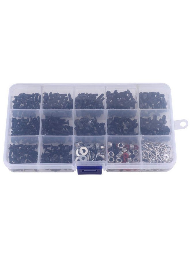 Hobbypark HobbyPark 500pcs Universal RC Screw Kit Screws Assortment Set, Hardware Fasteners for Traxxas Axial Redcat HPI Arrma Losi 1/8 1/10 1/12 1/16 Scale RC Cars Trucks Crawler - Image 2