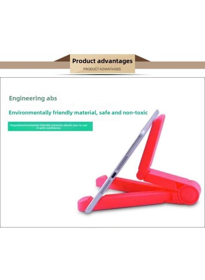 Mobile Phone Tablet Non-slip Bracket Laptop Desktop Lazy Heat Dissipation Portable Folding Universal Tripod-Colour:Red All Models Tablet Ipad Phone Universal-Applicable Size:A Stand - Image 1