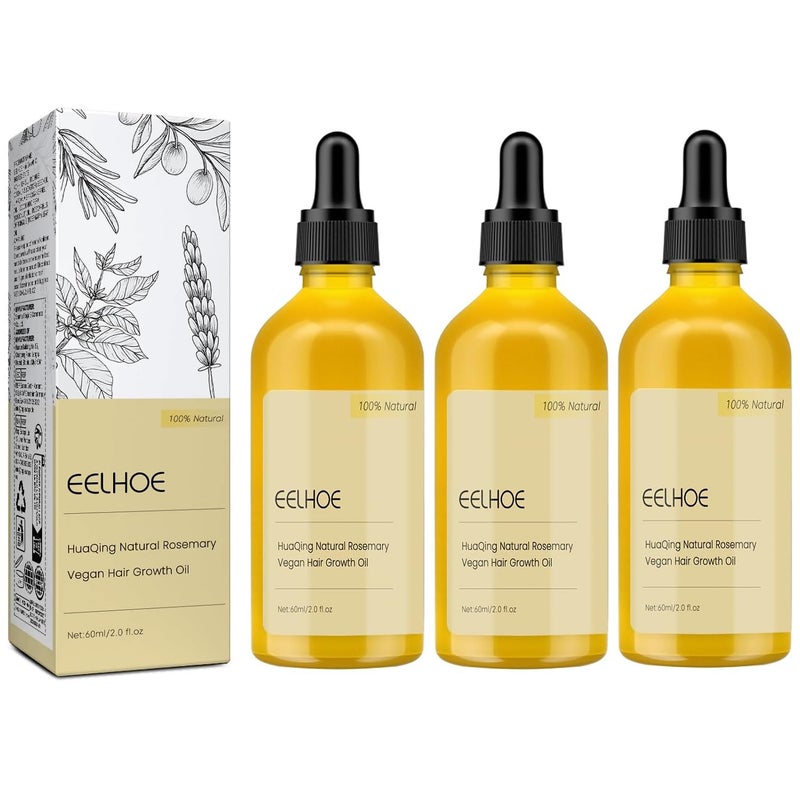 EELHOE 180 ML Eelhoe Hair Growth Oil, Carvenchi Natural Hair Growth Organic Rosemary Oil for Dry Damaged Hair and Growth Thin Hair. - Image 1