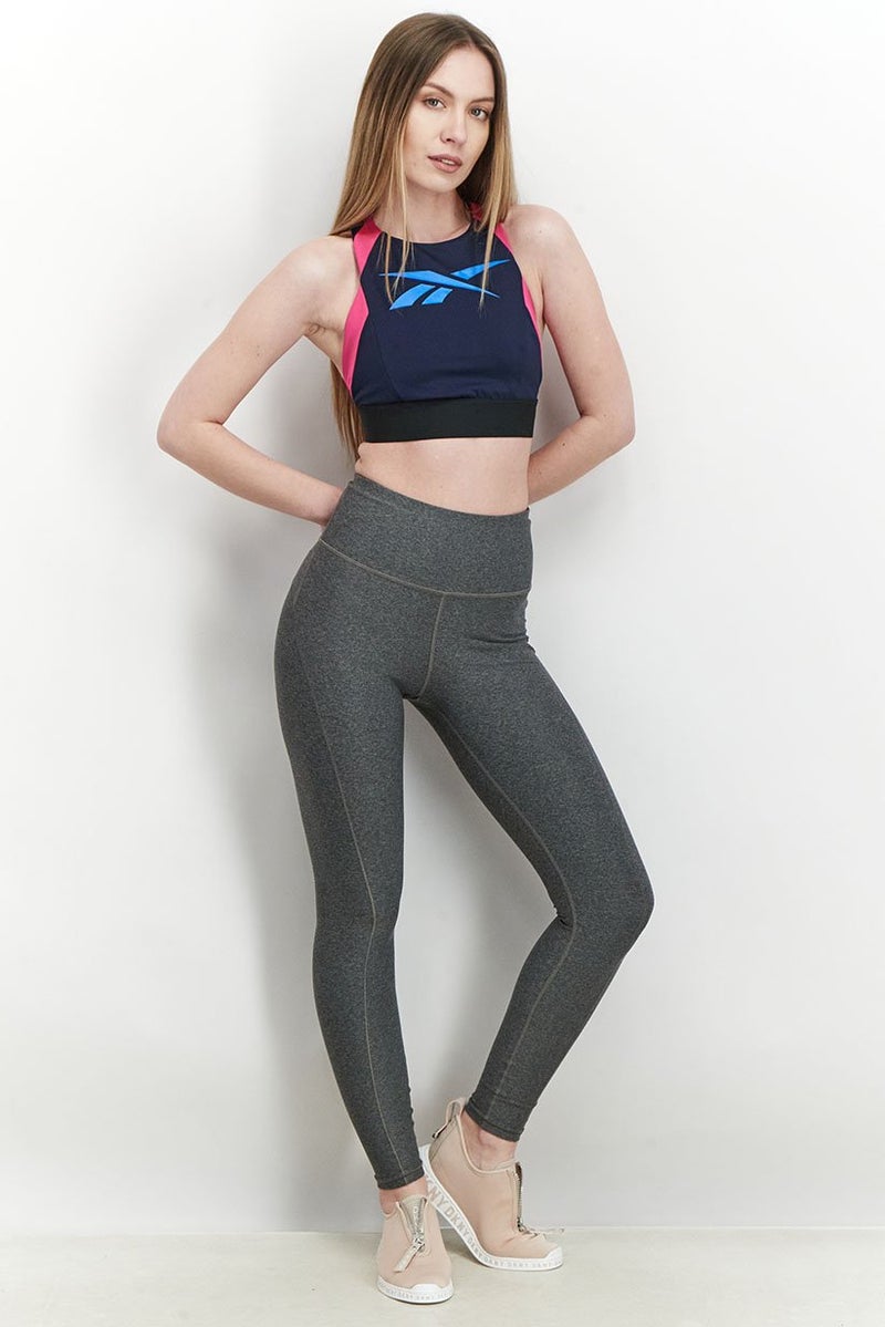 Reebok حمالة صدر رياضية منخفضة التأثير للنساء بدون حشوة، بحرية - Image 3