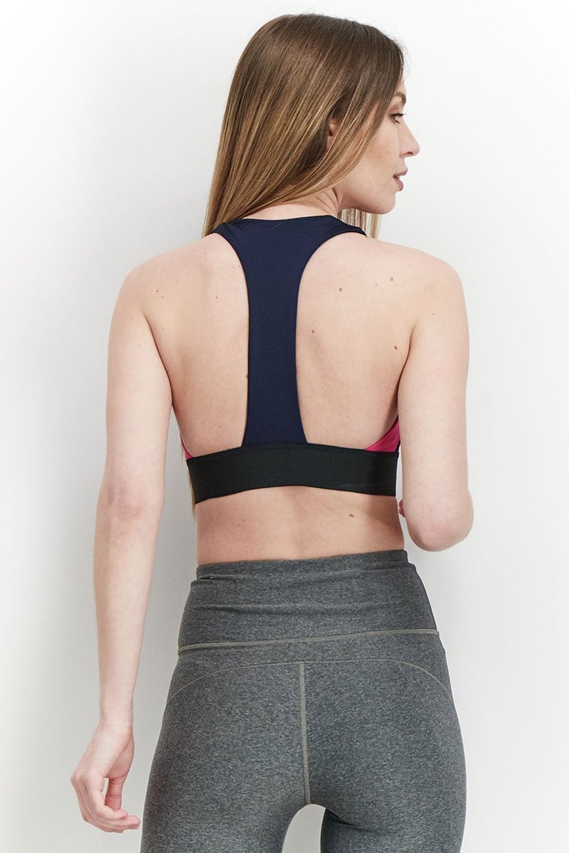 Reebok حمالة صدر رياضية منخفضة التأثير للنساء بدون حشوة، بحرية - Image 4