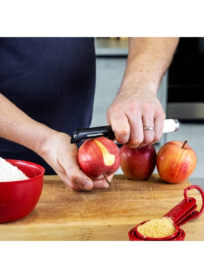 KitchenAid Ergonomic Handle Dishwasher Safe Classic Euro Peeler Black and White 5 cm KCG112OHWHE - Image 5