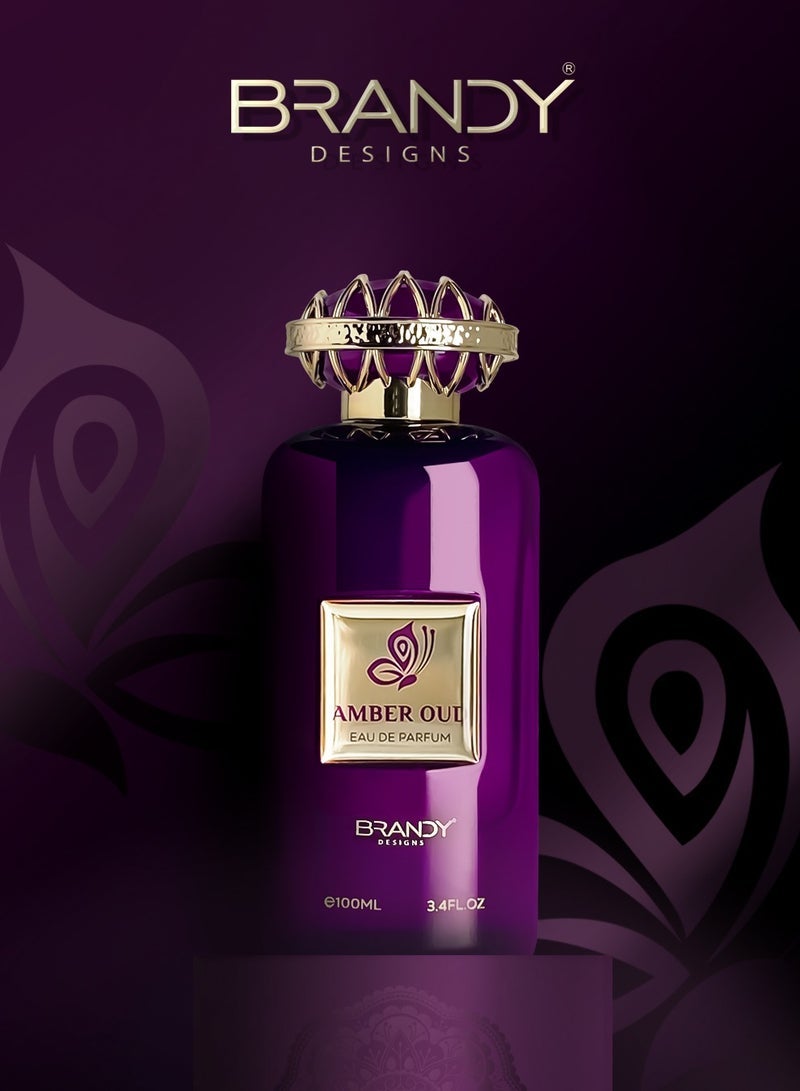 براندي ديزاينز عطر العنبر والعود أو دو بارفان 100 مل - Image 2